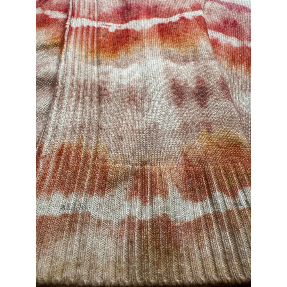 AllSaints Womens Tie Dye Merino Wool Cardigan Sweater Orange Pink Medium *note - Picture 8 of 9